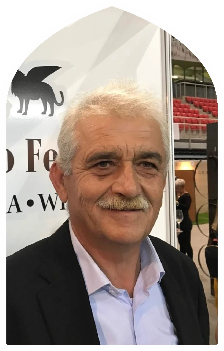 retro digital art of a previous century vineyard